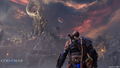 captura de tela de kratos em god of war ragnarok valhalla