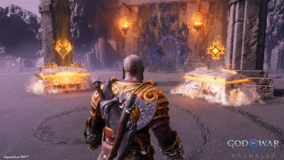 captura de tela de kratos em god of war ragnarok valhalla