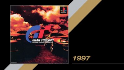 An image of Gran Turismo's cover art with the year it released next to it: 1997