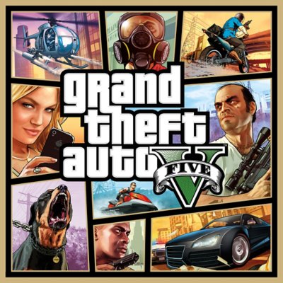 عمل فني للعبة Grand Theft Auto V على المتجر