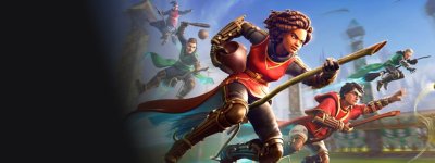 Harry Potter: Quidditch Champions – Keyart von Charakteren in Action