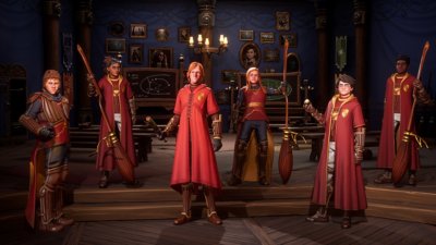 Snimak ekrana igre Harry Potter: Quidditch Champions na kom je prikazana postava tima