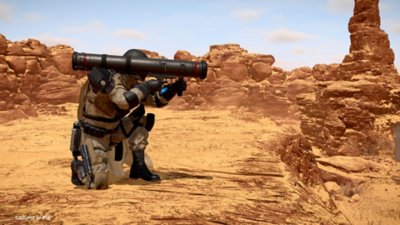 Helldivers 2 screenshot showing the EAT-700 Expendable Napalm launcher