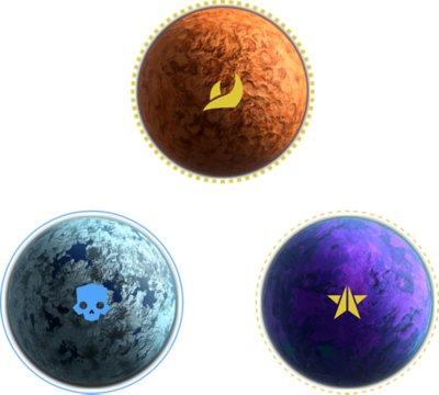 Feature image featuring three interconnected planets.