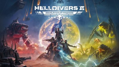 Екранна снимка на Helldivers 2, показваща двама герои, извършващи епично ръкостискане