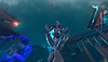 《Hellsweeper VR》截屏：恶魔漂浮在玩家正上方