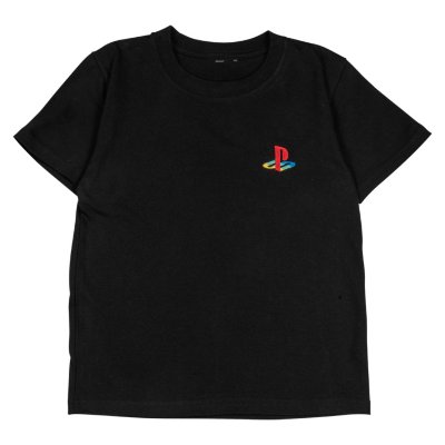 Heritage ワンポイント刺繍Tシャツ (キッズサイズ) / PlayStation ブラック Gallery Image 1