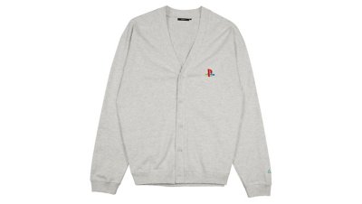 Heritage ワンポイント刺繍カーディガン / PlayStation グレー Gallery Image 1