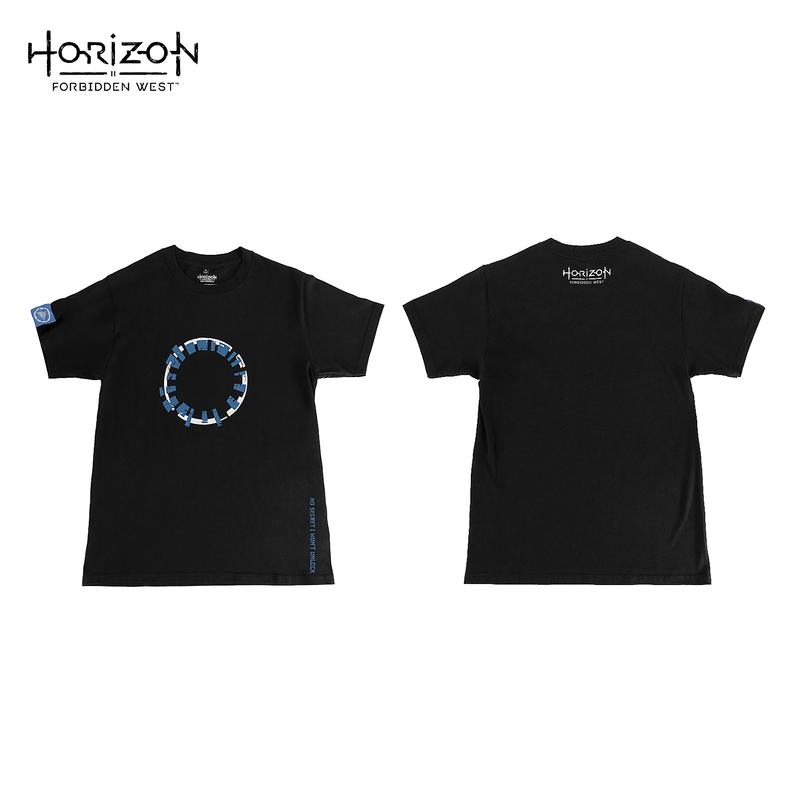 Horizon Forbidden West フォーカスロゴ Tシャツ（黒） Gallery Image 1