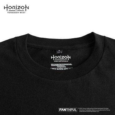 Horizon Forbidden West フォーカスロゴ Tシャツ（黒） Gallery Image 5