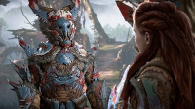 horizon forbidden west tips and tricks screenshot - aloy speaking with local