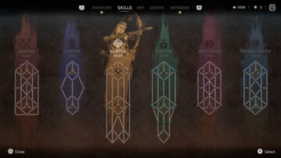 horizon forbidden west tips and tricks screenshot - skill tree options
