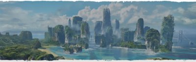 Horizon-Franchise – Hub-Community-Hintergrund – Skyline