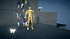 Captura de ecrã do Humanity com uma figura de ouro entre a multidão