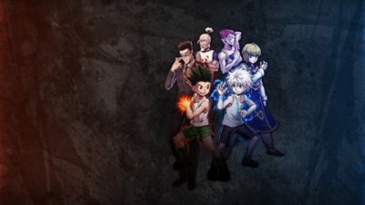 Ilustracija heroja za HUNTERxHUNTER NENxIMPACT na kojoj je prikazan izbor likova