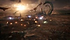 لقطة شاشة للعبة Immortals of Aveum تُظهر معركة محتدمة في أرض دمرتها الحرب
