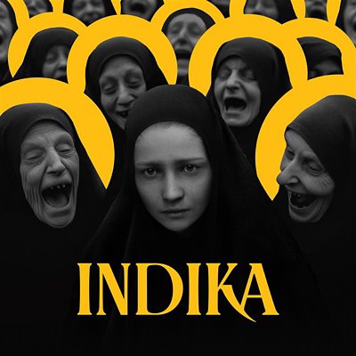 صورة المتجر الفنية للعبة indica تعرض الشخصيات باللونين الأسود والأصفر