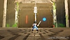 Infinity Strash: Dragon Quest The Adventure of Dai – zrzut ekranu przedstawiający Dai podchodzącego do podwójnych drzwi w Świątyni Wspomnień