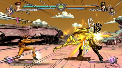 JoJo's Bizarre Adventure All-Star Battle Remastered screenshot featuring two characters in combat