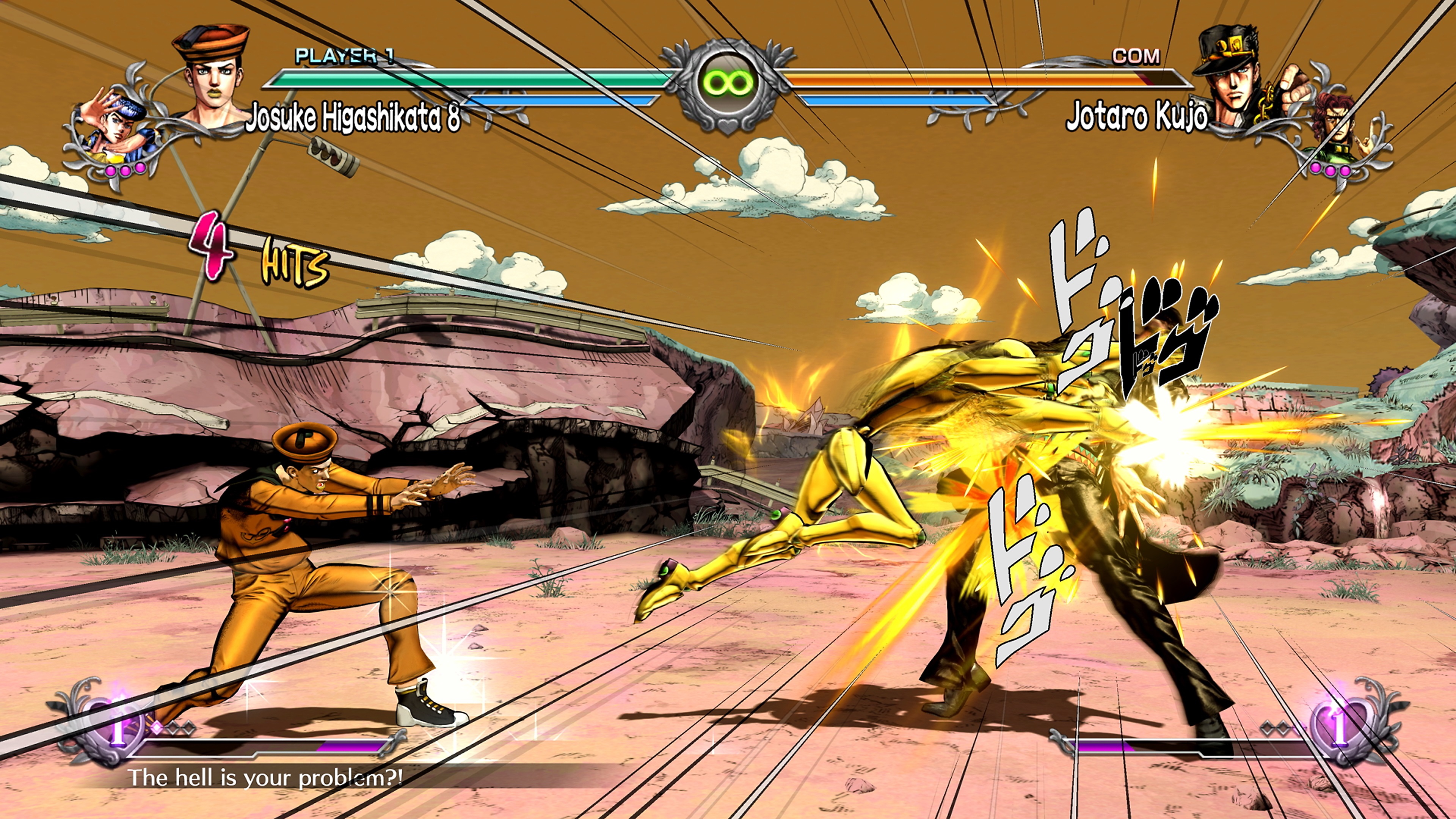 JoJo's Bizarre Adventure All-Star Battle Remastered screenshot featuring two characters in combat