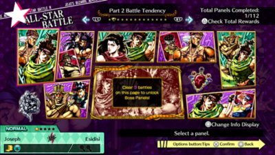 Istantanea della schermata di JOJO's Bizarre Adventure All Star Battle Remaster che mostra la modalità All Star Battle.