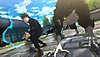 Jujutsu Kaisen Cursed Clash – Screenshot, der Megumi Fushiguro und die Technik Götterhund: Chaos zeigt