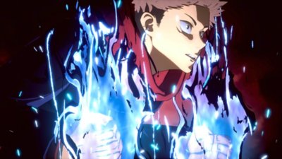 Jujutsu Kaisen Cursed Clash-screenshot van Yuji Itadori die al zijn krachten bundelt