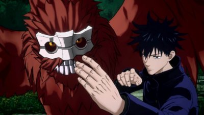 Jujutsu Kaisen Cursed Clash - Screenshot di Megumi Fushiguro accanto a Nue