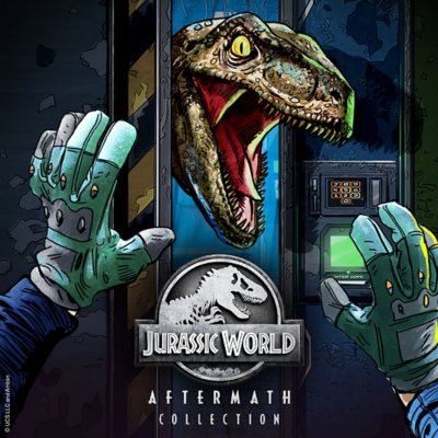 Grafika obálky Jurassic World Aftermath Collection
