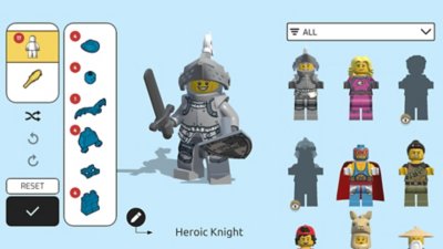 LEGO Brawls screenshot showing a knight character