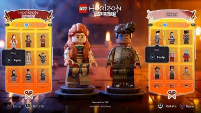 Aloy y Varl en versión Lego de Lego Horizon Adventures