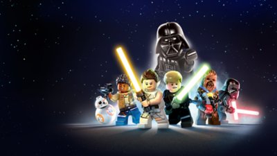 Lego Star Wars: The Force Awakens characters pose with light sabers
