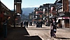 Like a Dragon:‎ Ishin!‎، لقطة شاشة للعبة يظهر فيها الشارع الرئيسي في بلدة