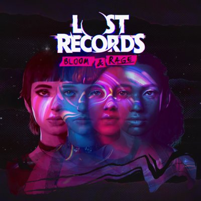 Lost Records: Bloom & Rage - Tape 1 showing four characters faces blending together.