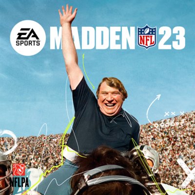 Madden NFL 23 key art featuring football icon and franchise namesake John Madden.