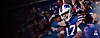  Madden NFL 24 大勢のファンに囲まれたフットボール選手のヒーローアート