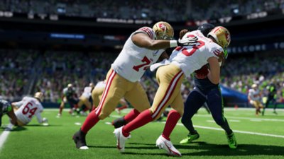 《Madden NFL 24》螢幕截圖顯示體育館