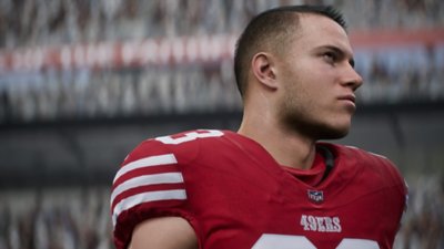 لقطة شاشة من لعبة Madden NFL 25 تعرض Christian McCaffrey