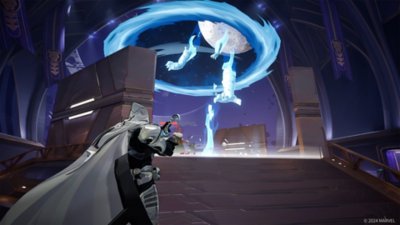 Marvel Rivals gameplay screenshot showing Moon Knight