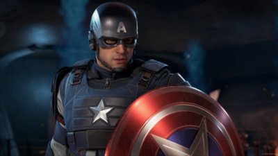 Marvel's Avengers – ključne značajke, snimka zaslona s likom Kapetana Amerike