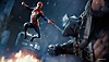 plano de fundo com captura de tela da versão para pc de marvel's spider-man remasterizado