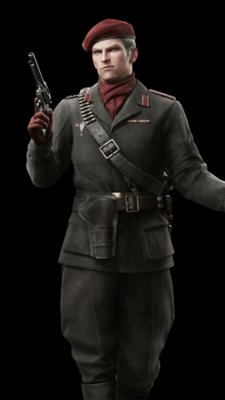 Fotografía de cuerpo entero del personaje Ocelot.