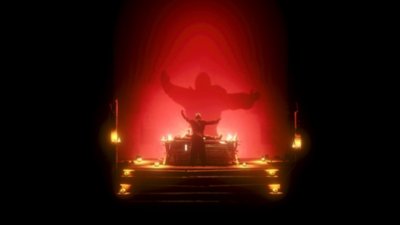 Capture d'écran de Metro Awakening montrant un personnage sur un autel effectuant un rituel sur une personne étendue ou morte