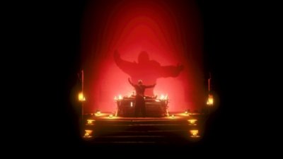 Metro Awakening screenshot showing a character at an alter performing a ritual of some kind over a prone or dead body