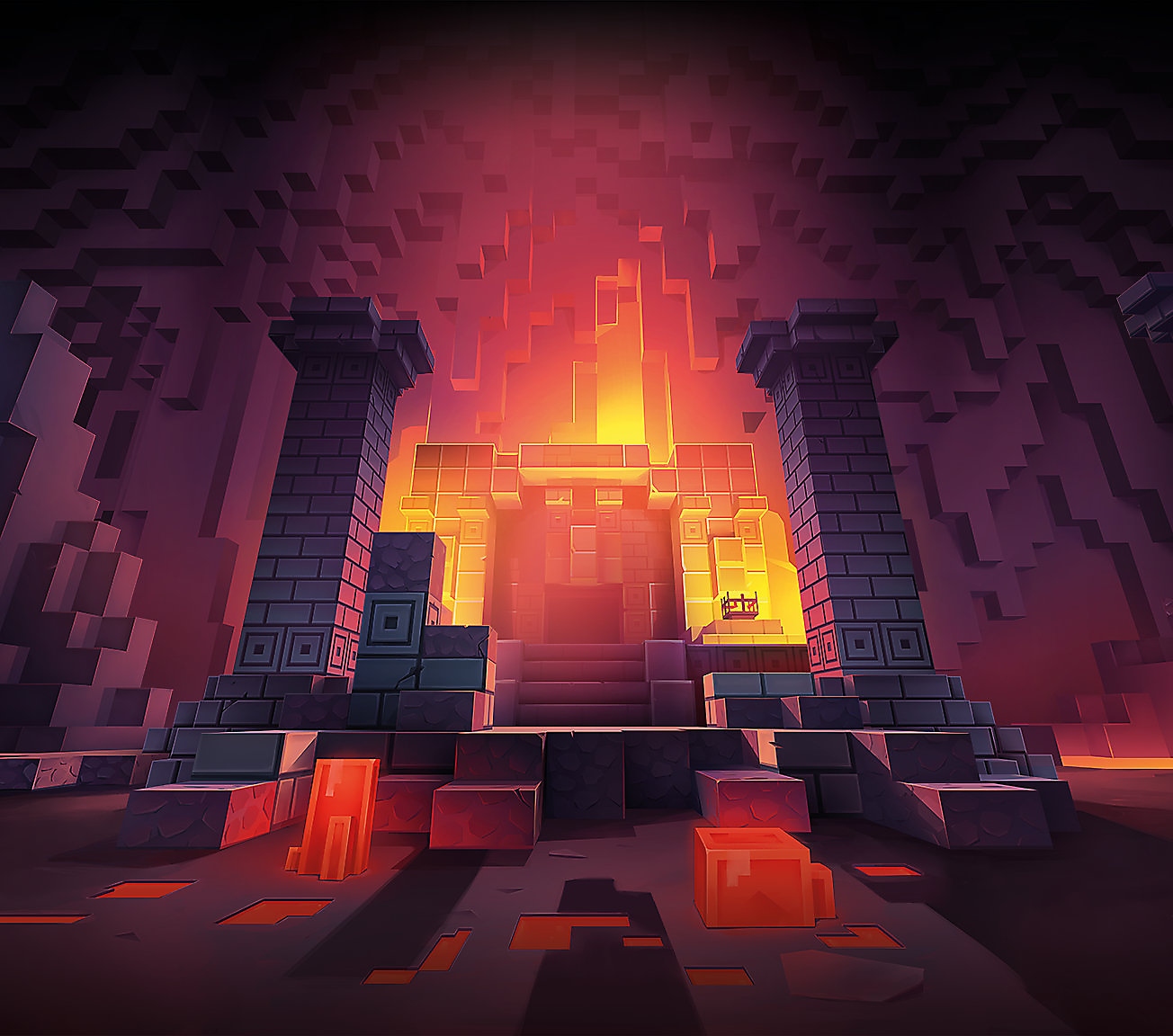 Achtergrondillustratie van Minecraft Dungeons