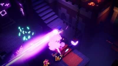 Screenshot van het Minecraft Dungeons seizoensavontuur Luminous Night met daarop een verkenningsreis