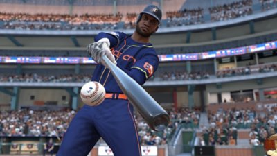 MLB The Show 25 screenshot showing Yordan Alvarez hitting