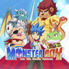 Monster Boy and the Cursed Kingdom key art featuring a hand-drawn illustration of the main character and his many monster forms.