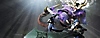 Monster Hunter Rise – Artwork, das zwei Jäger, einen Palico und einen Palamute zeigt, die einen Magnamalo angreifen