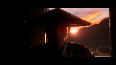 Mortal Kombat 1 screenshot showing Raiden staring into the camera